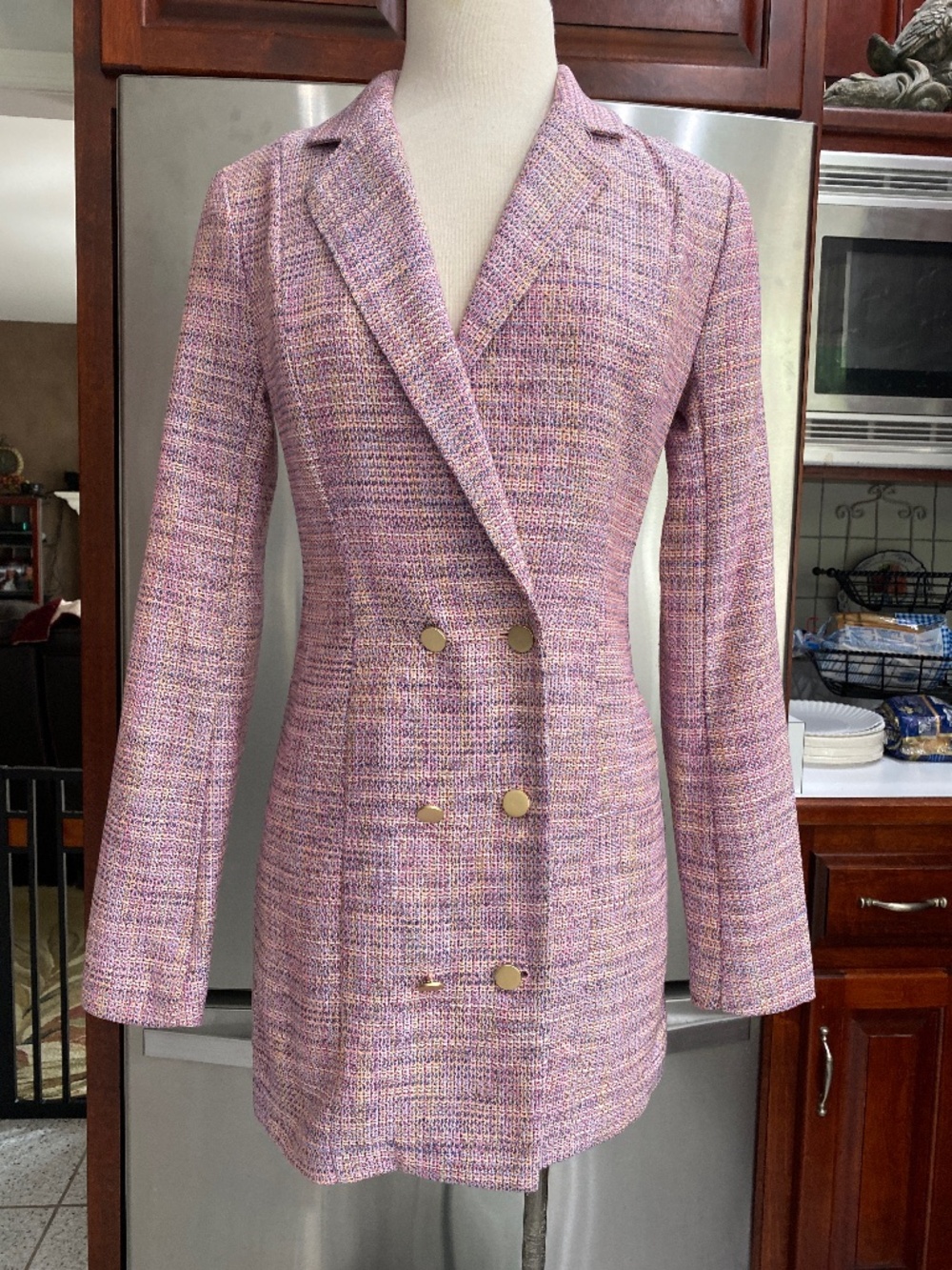 Lover + friends lavender & pink blazer dress sz XS
